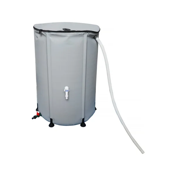 Coletor de água em PVC flexível 250 L - Cinza