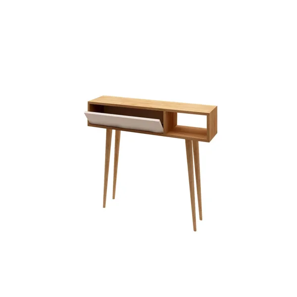 Consola de madera "Oseyo" - 100 x 30 x 94 cm - Marrón