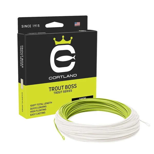 Cortland Trout Boss WF línea de mosca chartreuse/ivory