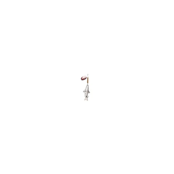 Cucharilla pez Evia talla 4 Plata Rojo