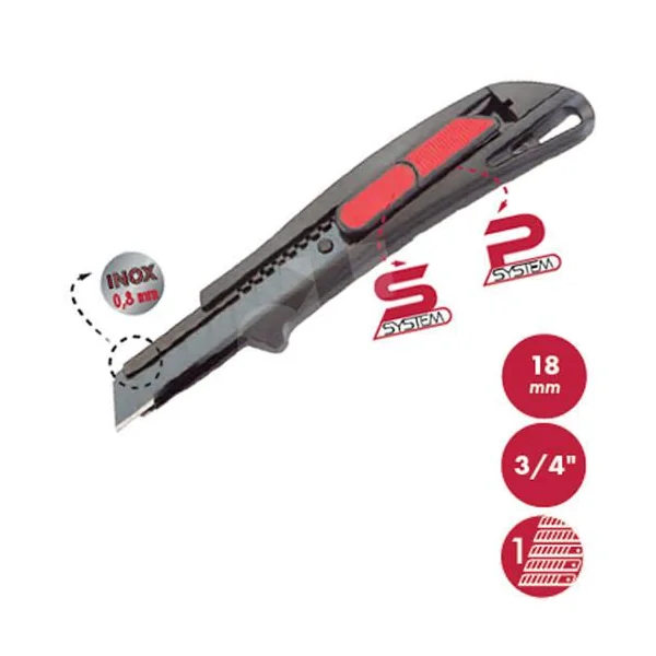CUTTER CUTPRO 18 MM SECURSYSTEM BLACK