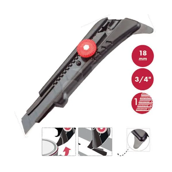 CUTTER CUTPRO 18 MM SYSTEM BLACK MULTI