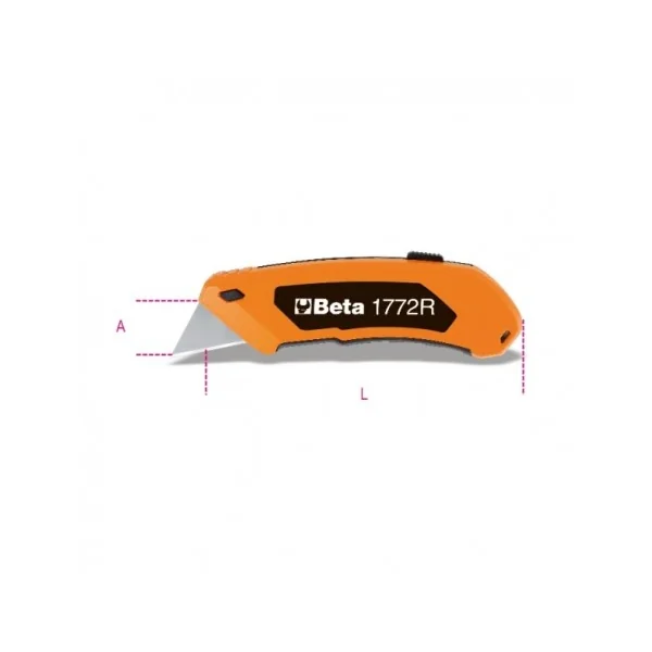 CUTTER DE HOJA TRAPEZOIDAL RETRÁCTIL BETA REF.1772R