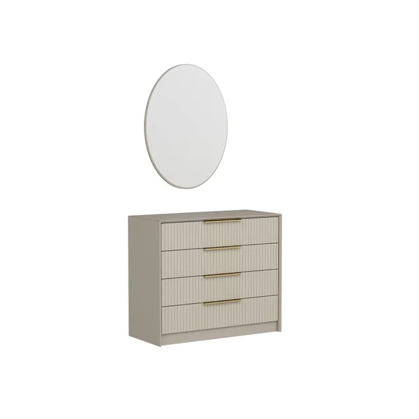 Cómoda de madera "Kale" - 100 x 45 x 85 cm - Beige
