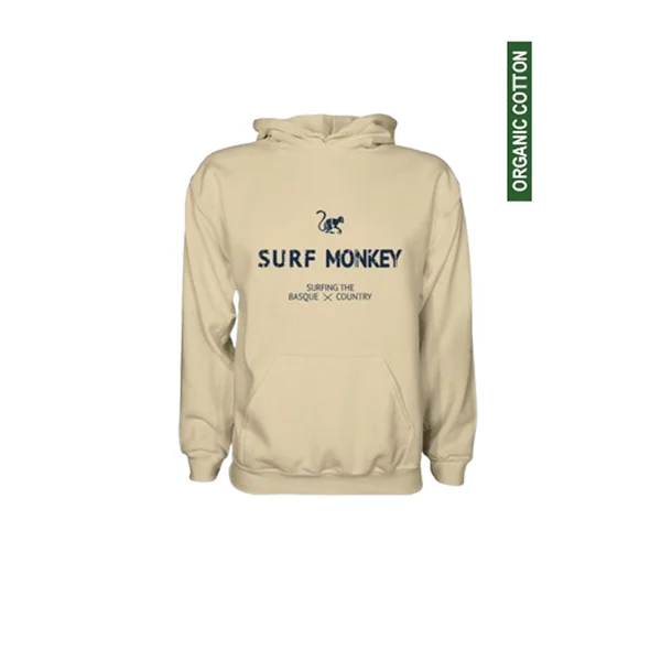 DESCATALOGADO - Sudadera Algodón Orgánico y Capucha - Mantequilla