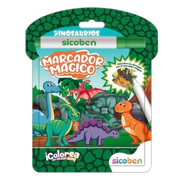 Dino Magico Libro De Colorear Con Marcador Magico