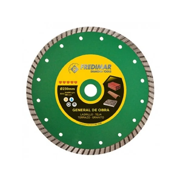 DISCO GENERAL DE OBRA TURBO-VANGUARD. Ø115 MM FREDIMAR