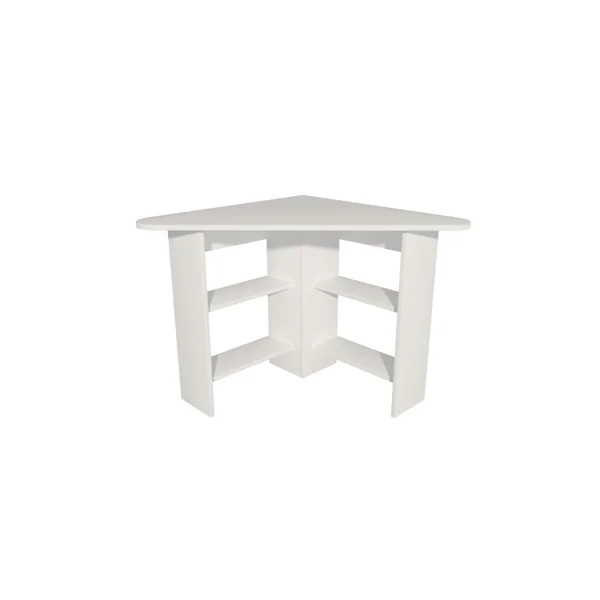 Escritorio "esquinero" de madera - 80 x 80 x 73 cm - Blanco