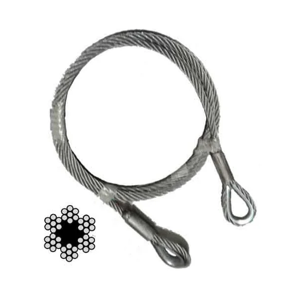 ESLINGA CABLE CON GUARDACABOS 22MMX6MTS