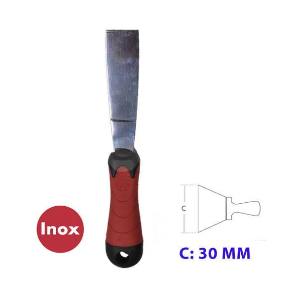 ESPATULA INOX MANGO BIMATERIAL 30 MM