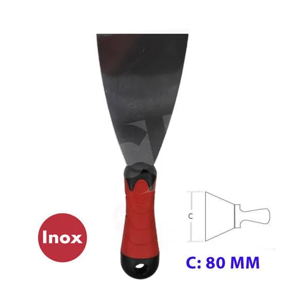 ESPATULA INOX MANGO BIMATERIAL 80 MM