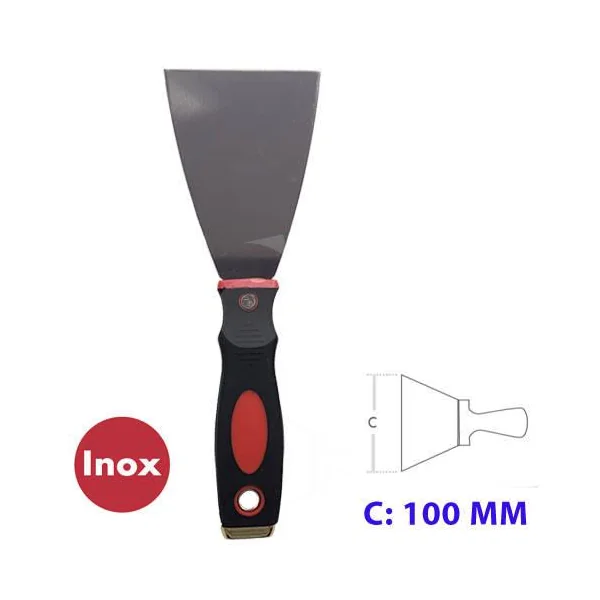 ESPATULA INOX M.PLASTICO 100MM