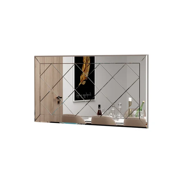 Espelho de madeira "Pauli" - 120 x 60 cm - Branco