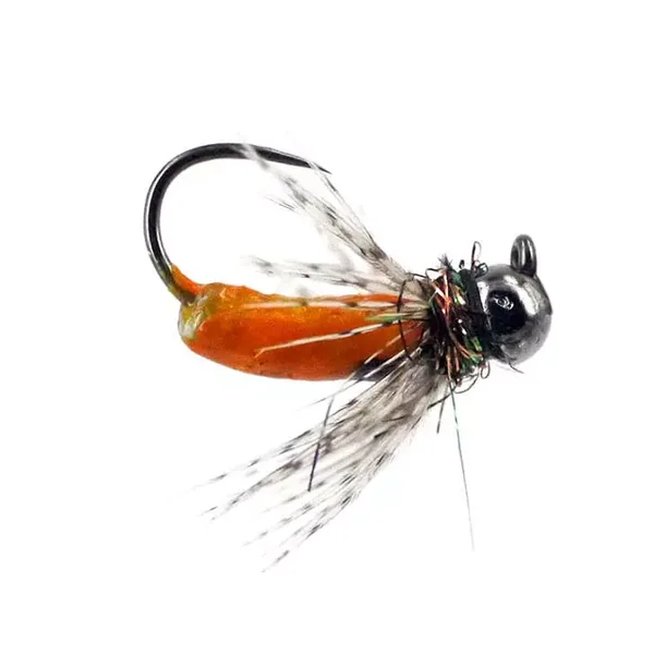 FC Hackled Jig Orange BL TG ninfa cerámica