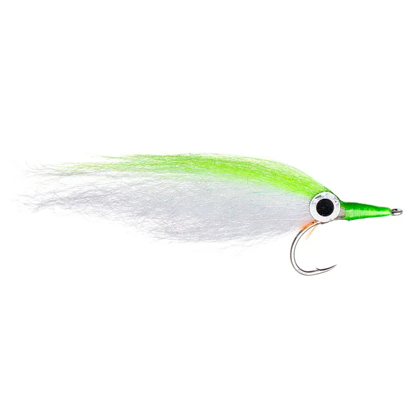 Fishient H2O Mosca de agua salada - Garfish Flashy Profile chartreuse & white