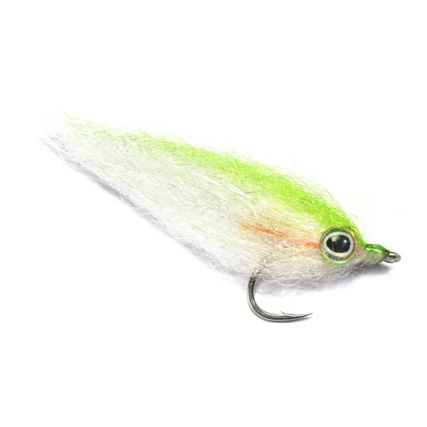 Fishient H2O Streamer - Mirror Image Bunker chartreuse & white