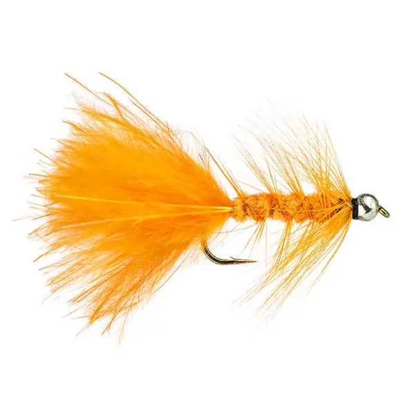 Fluo Orange Wooly Bugger streamer trucha
