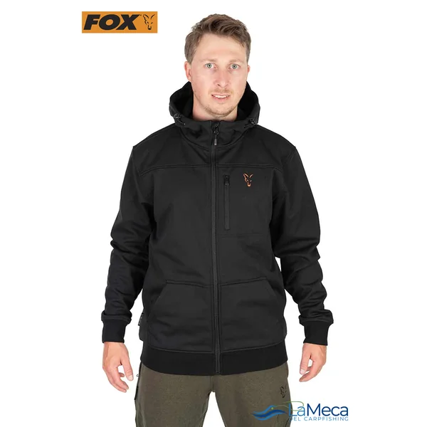 FOX COLLECTION SOFT SHELL JACKET BLACK & ORANGE
