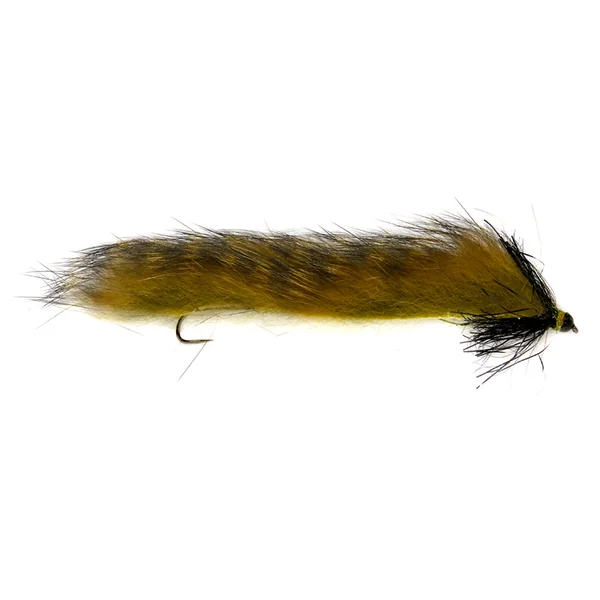 Fulling Mill Streamer - Snake Bead Head Olive Barbless