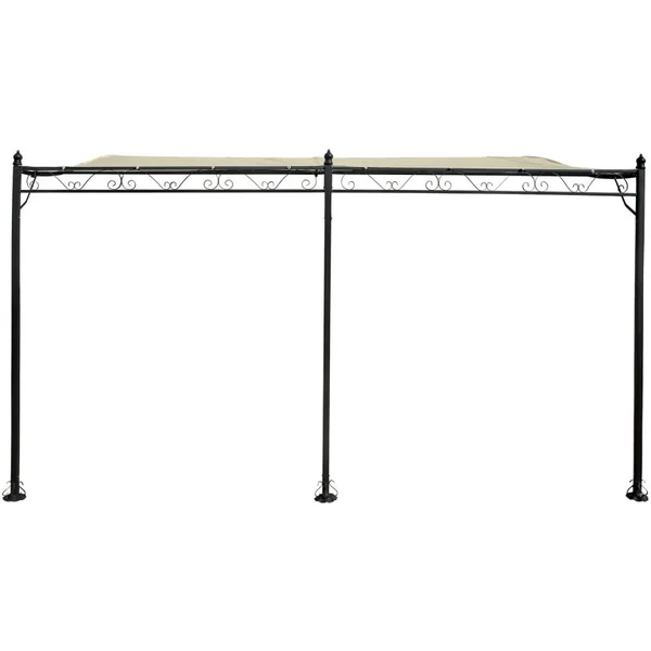 Gazebo metálico - 3 x 4 m - Bege