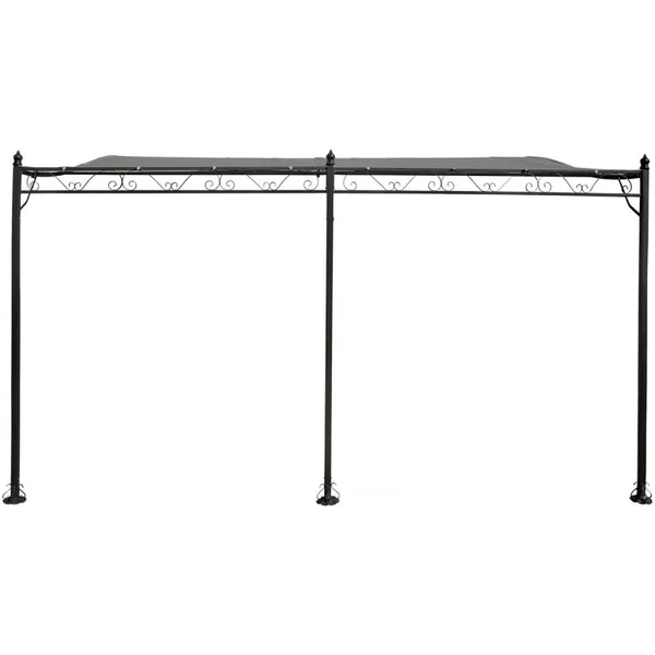 Gazebo metálico - 3 x 4 m - Cinzento