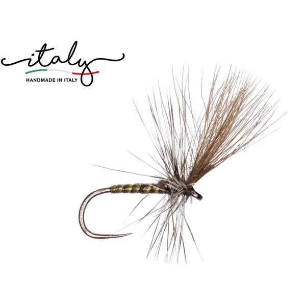 Glass Quill CDC BL Chiro Golden Olive mosca seca