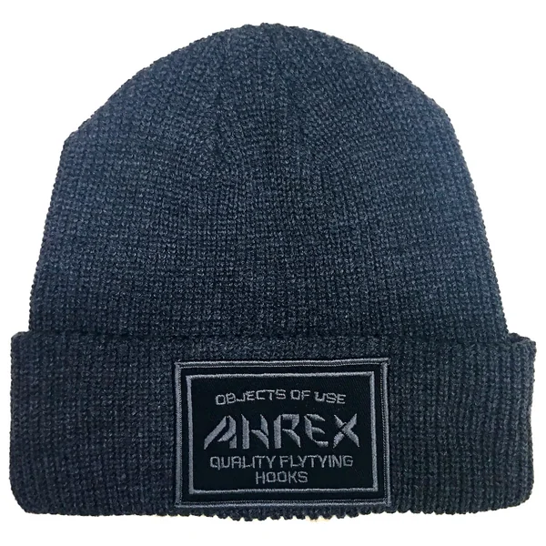Gorro Ahrex Ribbed Knit Woven Patch gris oscuro