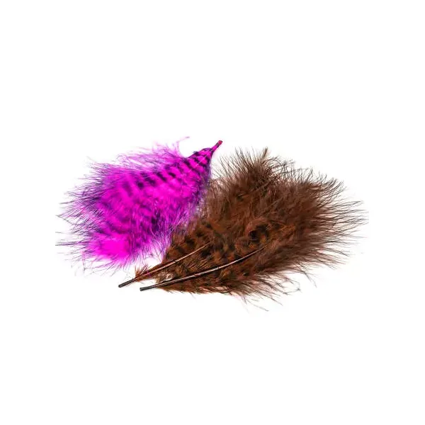 GRIZZLY MARABOU hotfly - 5 pcas. - ca. 13 cm