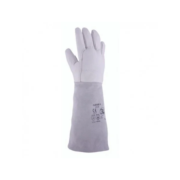 GUANTE EM PIEL FLOR BLANCO GP-049 3L