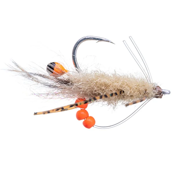 H2O mosca de agua salada - Rolling Bead Fishient Cangrejo tan