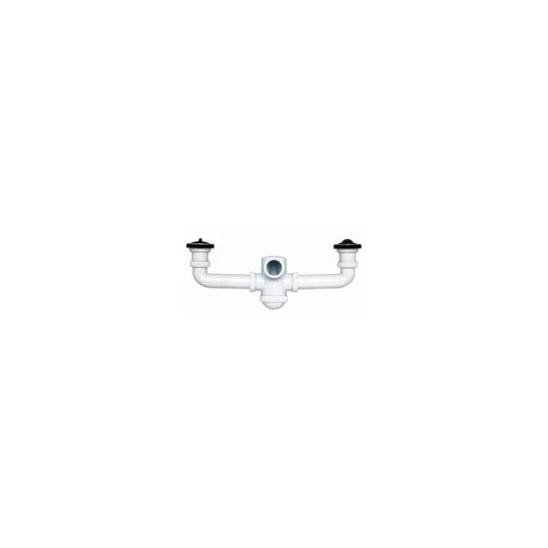 H43 Sifón doble extensible Ø70