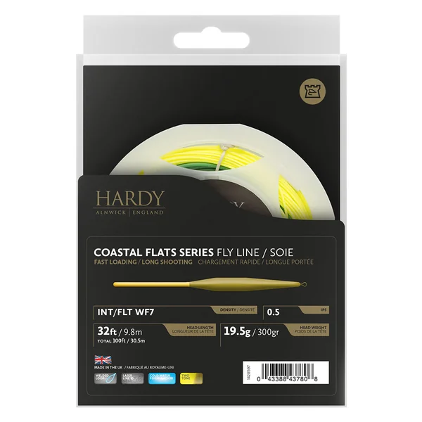 Hardy Coastal Flats Series línea de mosca float / intermedia lenta