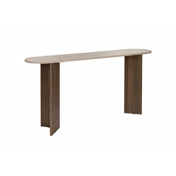 Houten console "Sira" - 150 x 35 x 75 cm - Travertin