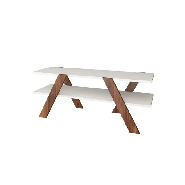 Houten TV-meubel "Basic" - 120 x 33 x 45 cm - Wit