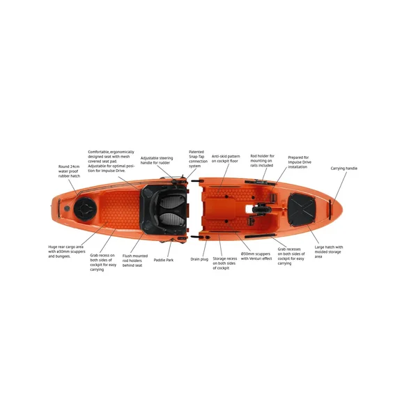 Kayak de pesca con Pedales Caipirinha Angler Solo