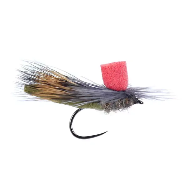Killing High Viz Caddis BL Red Post mosca seca