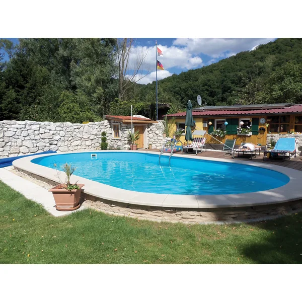 Kit piscina oval enterrada - 7,00 x 3,50 x 1,20 m