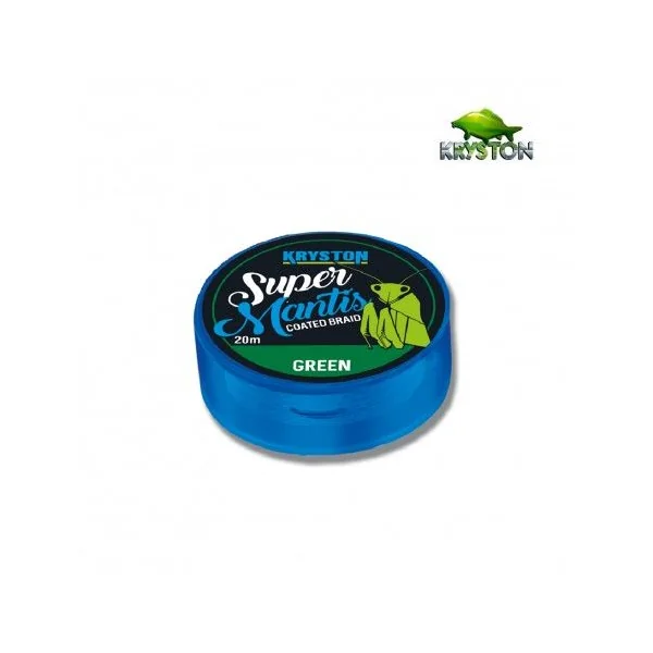 Kryston 20m 35lb Super mantis coated braid Green