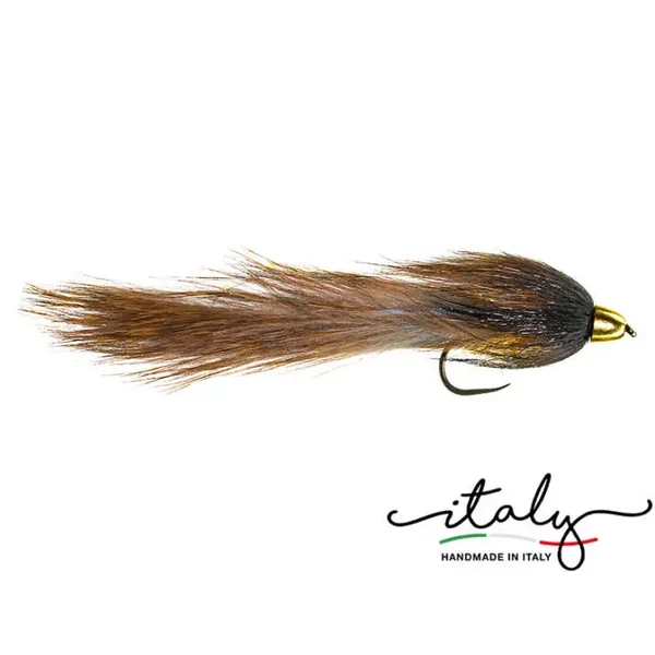 Large Marble Trout Zonker Brown streamer