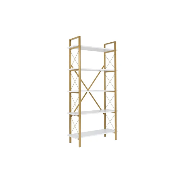 Librería de madera "Elysian" - 90 x 33 x 180 cm - Oro blanco