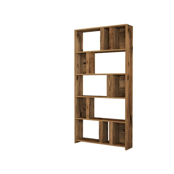 Librería de madera "Lima" - 90 x 20 x 180 cm - Nogal