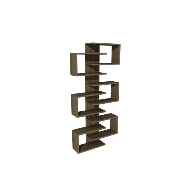 Librería de madera "Lotus" - 75 x 21 x 161 cm - Nogal