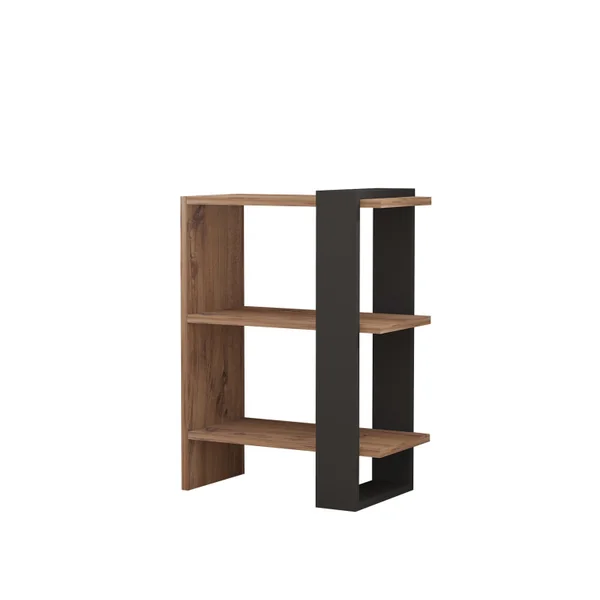 Librería de madera "Ova" - 51 x 25 x 70 cm - Roble-Antracita