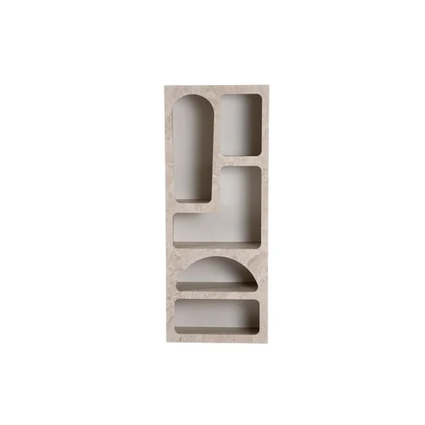 Librería de madera "Venüs" 60 x 32 x 150 cm - mármol travertino