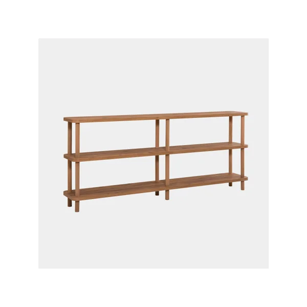Librería de madera "Zen" - 180 x 35 x 75 cm - Marrón