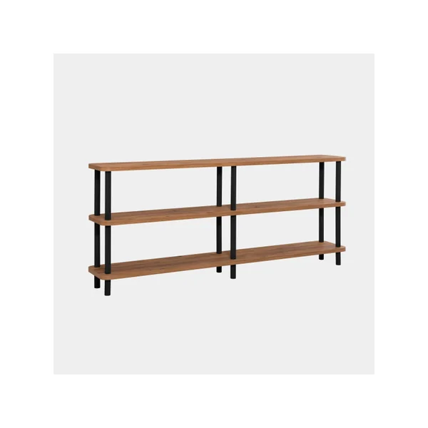 Librería de madera "Zen" - 180 x 35 x 75 cm - Negro