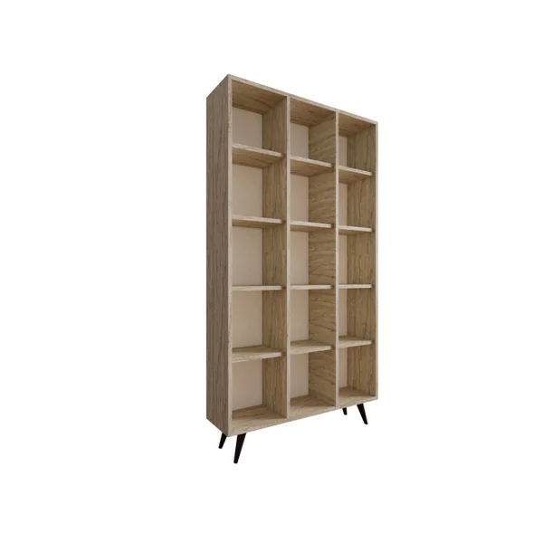 Librería de madera "Zipa" 100 x 25 x 184 cm - Travertino