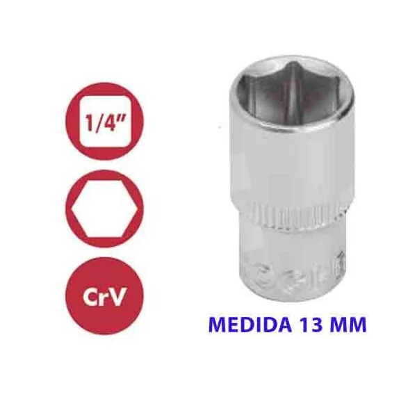 LLAVE VASO HEXAGONAL 1/4