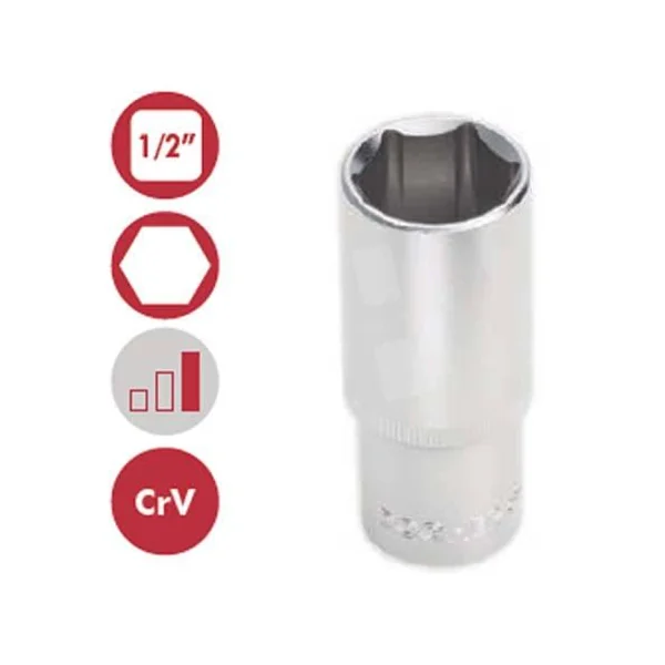 LLAVE VASO HEXAGONAL LARGA 1/2 17MM