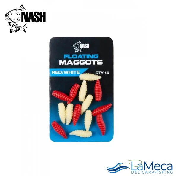 MAGGOT FLOATING NASH ROJO-BLANCO